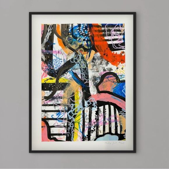 The Room I Couldn’t See – Original Mixed Media Abstract Interior9x12 Art